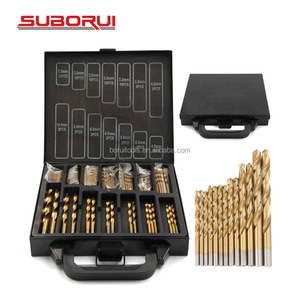 SUBORUI 99pc 1.5mm-10mm HSS4241 Broca Para Metric Bohrer juego de brocasパラメタルチタンメタルツイストドリルビットセット - Product Image 1