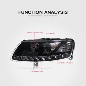 Faro delantero A6L 2005-2011 A6 <span class=keywords><strong>C5</strong></span> C6 actualización LED señal dinámica animación DRL Bi xenón para Audi Auto accesorios de lámpara de cabeza - Product Image 3