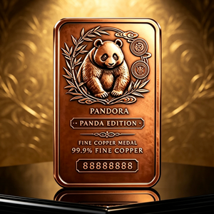 Barra de cobre de 1 kg para recuerdo, edición Panda - Product Image 6
