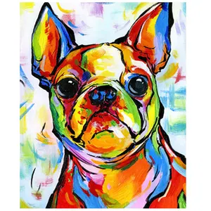 Custom Digital French Bulldog Oil Paintings Kits DIY Paint By Numbers