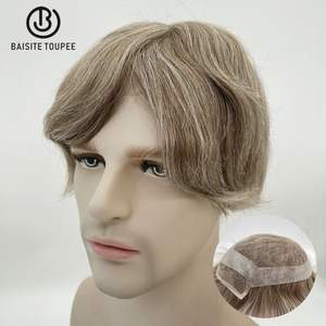 Rambut Palsu Pria Pirang Asli India untuk Pria dengan Lace Frontal - Product Image 2