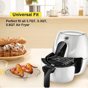 Set di 6 accessori per la maggior parte 5,8qt friggitrici ad aria forno torta e padella per <span class=keywords><strong>Pizza</strong></span> supporto in metallo spiedini e spiedini - Product Image 6