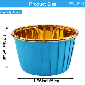 Gold And Silver Cake Cups Aluminum Foil Rolled Edge Heat Resistant Muffin Cups For Baking - Product Image 5