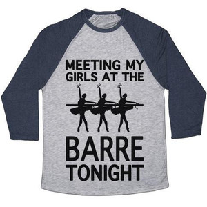 Camiseta de béisbol unisex Tri-Blend Meeting My Girls at the Barre Tonight - Product Image 4