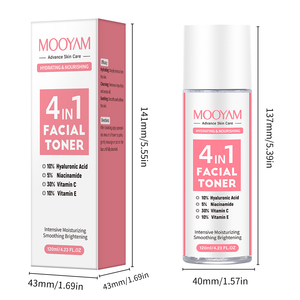 Tonique Visage 4-en-1 Hydratant et Nourrissant à l'Acide Hyaluronique, Niacinamide, Vitamines C et E, 120ml – Répare les Peaux Sèches – Marque Blanche OEM - Product Image 6