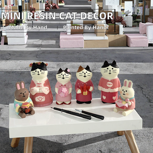 Miniature en résine Chat Anime Décoration Halloween - Figurine Kawaii pour Réfrigérateur Accessoires de Photographie Japonais & Cadeau - Product Image 2