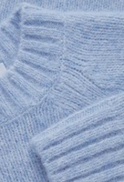 Pull en cachemire bleu tricoté décontracté ample pour femmes, automne-hiver