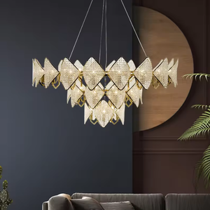 Zeal Lighting, superventas, cristal dorado, luz colgante única, lámpara de araña de cristal para interiores - Product Image 3