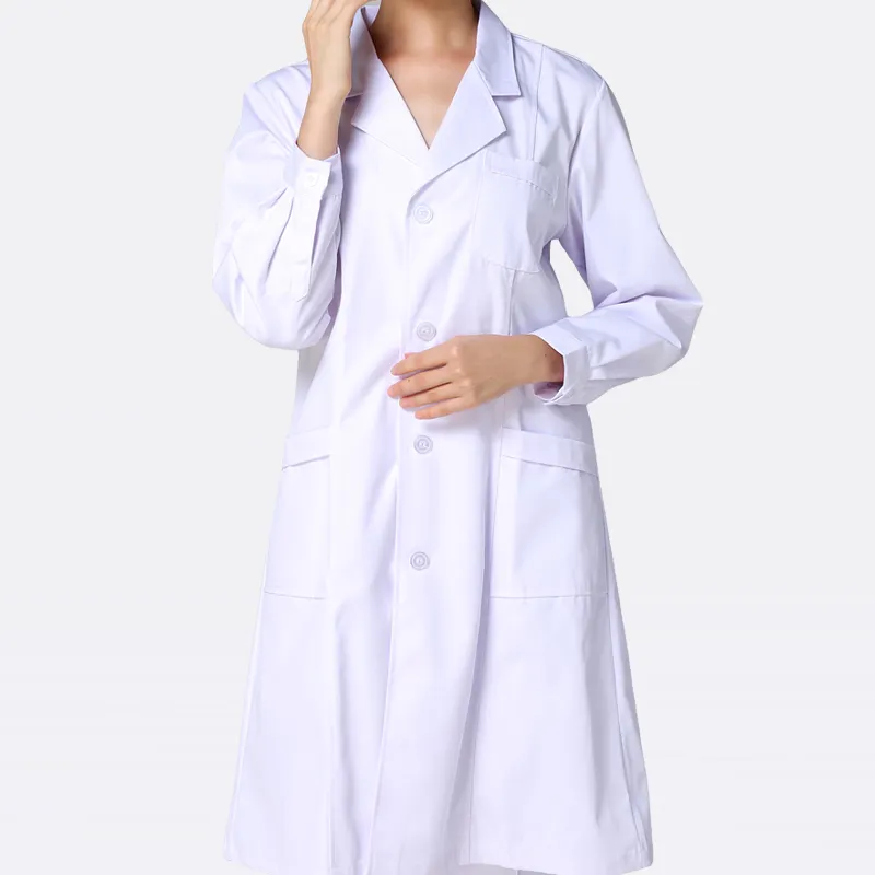 Suministros directo de fábrica Doctor blanco blusa vestido médico enfermera laboratorio uniforme de alta calidad vestido de laboratorio médico del Hospital está en venta