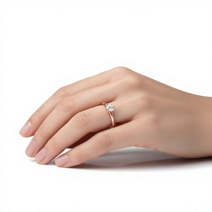 Diamond Engagement <b>Ring</b> Round Brilliant Cut <b>Ring</b> for Women Lab Grown Diamond - Product Image 4