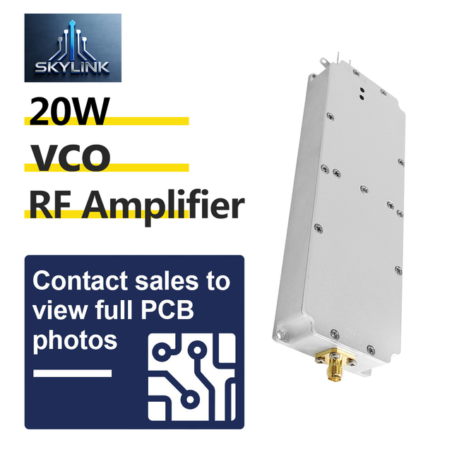 20W 5.8GHz GaN High-Efficiency RF Power Amplifier Module 1.5 VSWR 10-1000m Range for Anti-uav Detection with 45dBi Gain WLAN
