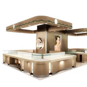Vitrine de présentation de <span class=keywords><strong>bijoux</strong></span> en acier inoxydable rond de luxe RZ, <span class=keywords><strong>présentoir</strong></span> de <span class=keywords><strong>bijoux</strong></span> en bois, présentoirs de <span class=keywords><strong>bijoux</strong></span> - Product Image 4