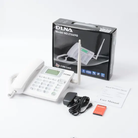 GSM Dual Sim Dual Standby Telefon GSM FWP DLNA ZT669G TNC Antenne Schnur loses Telefon Mit Sim-Karte