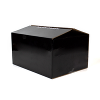 Boîte noire personnalisée, boîte mobile noire, boîte d'expédition noire, boîte de rangement noire, toute noire avec boîte logo