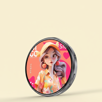 Badge électronique numérique intelligent sans fil avec écran HD de 1,95 pouce, étiquette nominative portable en stock pour le personnel des événements