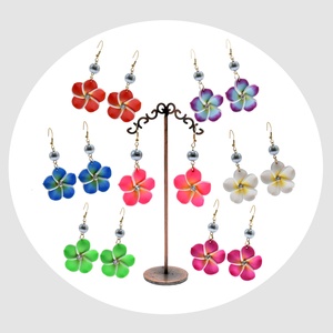 Nuovi <span class=keywords><strong>Orecchini</strong></span> <span class=keywords><strong>di</strong></span> Design in Stile Hawaiano con Fiori in Argilla, <span class=keywords><strong>Orecchini</strong></span> Personalizzati con <span class=keywords><strong>Perle</strong></span> <span class=keywords><strong>per</strong></span> Donne e Ragazze - Product Image 2