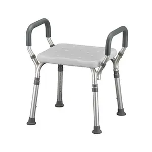 BA391 asiento de baño portátil banco de ducha ajustable Silla de ducha médica de aluminio taburete de baño para adultos mayores discapacitados