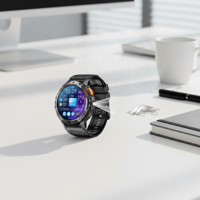 K65 Outdoor Smart Watch 1.43 AMOLED Screen LED Flashlight IP68 Waterproof BT Call Answer Dial Call Sports Style Fitness Tracker