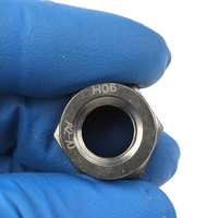 Écrou de blocage hexagonal auto-serrant en acier inoxydable 304 A2-70 à double fente, haute sécurité, NF E 25-411, entièrement métallique
