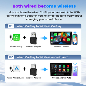 Bộ chuyển đổi Carlink Kit Ultra Carplay không dây USB di động tốc độ cao đa phương tiện AI thông minh 5.8Ghz Wifi cho Apple và Android - Product Image 6