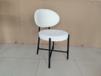 Chaise de salle à manger moderne en métal blanc et noir, prix usine, vente en gros