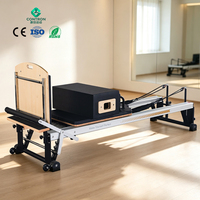 Equipo Multifuncional de Yoga y Pilates con Látex Elástico para el Hogar, Reformer de Yoga de Aleación de Aluminio