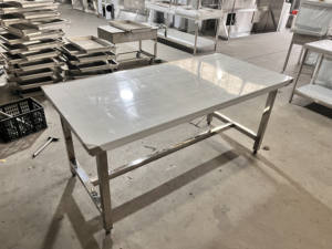 Table de découpe commerciale en acier inoxydable, plan de travail pour viande congelée et poulet frais, table de travail résistante aux chocs - Product Image 6