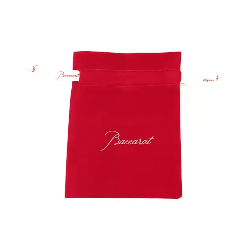 Bolsa de mão leve luxuosa de veludo vermelho durável com cordão para presente de casamento, joia de casamento, moda 2022