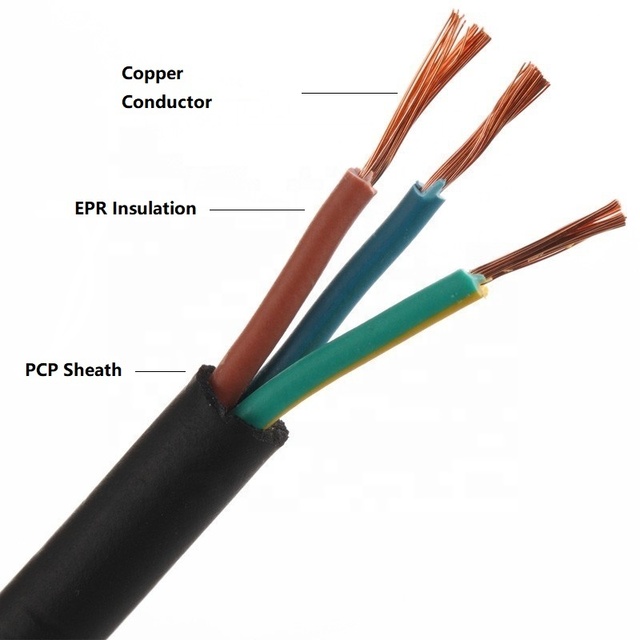 CE VDE Certification H07RN-F Flexib;e Copper Electrical Cable 16 25 35mm2
