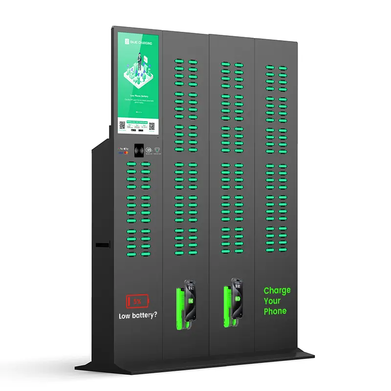 168 Slots OEM Sharing Rechargeable Rent Shared Power Bank Rental Station with Embedded POS Mobile Vending Machine Fast Charging