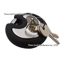Housse de protection en caoutchouc souple de 70mm avec cadenas à disque rond en acier inoxydable de qualité alimentaire 304 en stock