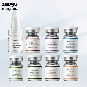 Plant Extract Whitening Freckle Removal Facial Ampoule Serum Yellow OEM/ODM Face Care Natural Liquid Injectable Hyaluronic Acid