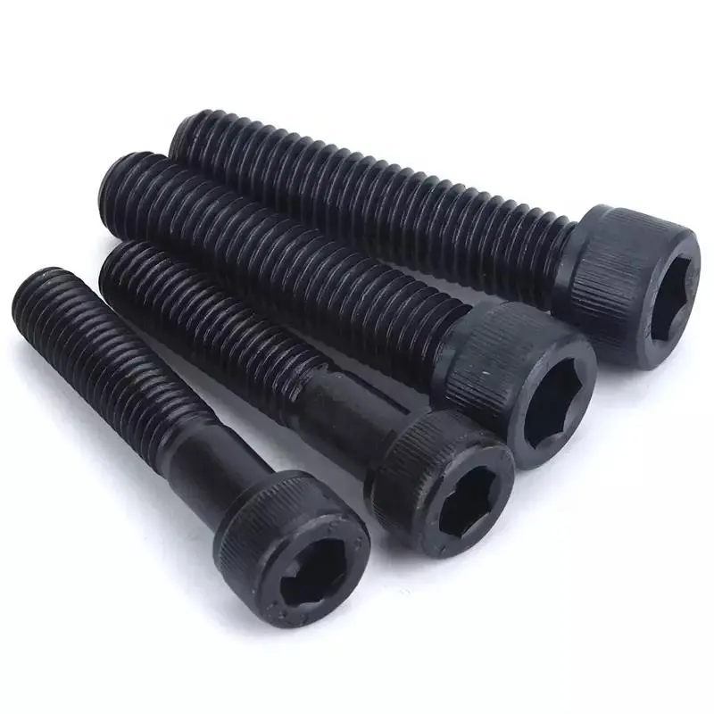 Pernos de llave Allen hexagonales, tornillo DIN 912, tornillo de rosca completa, acero al carbono, 8,8/10,9/12,9, color negro, precio de fábrica