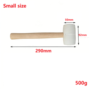 <span class=keywords><strong>Maillet</strong></span> en <span class=keywords><strong>caoutchouc</strong></span> blanc de qualité DIY avec manche en bois, disponible en tailles mini, petite, moyenne et grande - Product Image 5