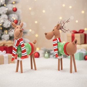 عرض ساخن: تمثال غزال الرنة بالحجم الطبيعي للاستخدام الداخلي، ديكورات عيد الميلاد الكبيرة للمنزل - Product Image 1