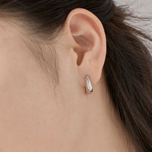 Dylam Geometric Minimalist Design Fashion Fine Daily Dress up Jewelry Accessories S925 <b>Silver</b> Trapezoid Glossy <b>Clip</b> on Earrings - Product Image 5