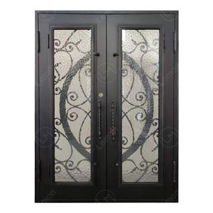 Puerta de hierro forjado de entrada principal Popular de nuevo diseño, puerta de Metal individual insonorizada de alta eficiencia para apartamento de Villa al aire libre - Product Image 6