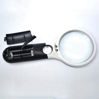 LARREX 3X LED Lights 45X Handheld Mini Pocket Portable Loupe Loupe pour Lire Couture Insecte Hobby Observation 1 An