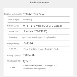 Lenovo K11 Máy Tính Bảng Qualcomm Snapdragon 662 11-Inch Ips 2K <span class=keywords><strong>Android</strong></span> 4GB + 64GB LTE 7700MAh Kinh Doanh Chuyên Nghiệp Giáo Dục Máy Tính Bảng - Product Image 6
