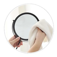 Miroir de Maquillage Rotatif Portable Simple pour Bureau, Miroir Cosmétique Rond sur Pied en Métal Haute Définition pour Coiffeuse