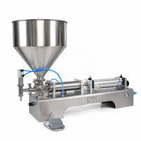 Machine de remplissage pneumatique semi-automatique de table pour liquides, pâtes, crèmes, miel, sauces, cosmétiques et emballages alimentaires
