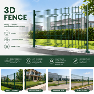 Pannello di recinzione in rete metallica saldata 3D verde foresta con design <span class=keywords><strong>a</strong></span> V e tappo per palo con staffa abbinata per sfondo <span class=keywords><strong>a</strong></span> forma di albero - Product Image 3