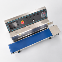 Machine de scellage à bande continue automatique FRP-810I avec codage de date par jet d'encre pour sachets alimentaires