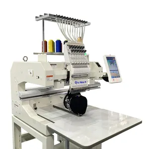 Máquina de bordar industrial com cabeça única, boné, camiseta, logotipo, monograma, 15 agulhas, preço computadorizado, preço