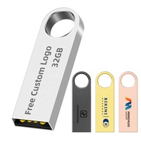 Memoria USB 3.0 Metálica Promocional Personalizada al por Mayor 4GB 8GB 16GB 64GB 128GB, Pendrive de 32GB 64GB