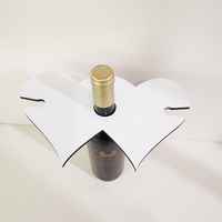 Boîte à vin blanche Sublimation en forme ovale, pour deux tasses, assiette en bois DIY, porte-vin, différentes formes, nouveauté,