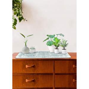 Tapis de bain Super Absorbant Modern Animals FloorPops Kilim Blue, séchage rapide, en diatomite, antidérapant avec support en caoutchouc, écologique pour la salle de bain - Product Image 2