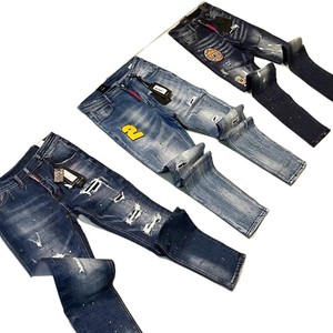 Nuevos Jeans de Mezclilla para Hombre 2024, Diseño Desgastado con Parches, Corte Ajustado, Estilo Gótico, Casual, Moda Urbana - Product Image 3