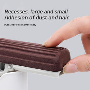2025アップグレード強力スクイーズポータブルモップ2つのクイックドライスポンジヘッドとABSハンドル付きキッチンバスルームクリーニング用 - Product Image 4