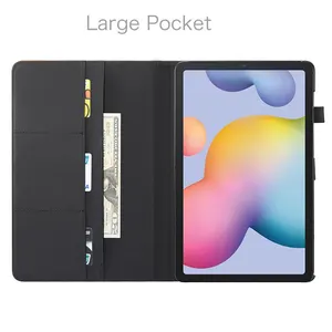 Para Samsung Galaxy Tab S7 + smart tablet caso 2020 liberado del caso para Samsung Galaxy Tab S6 Lite funda con el lado derecho lápiz